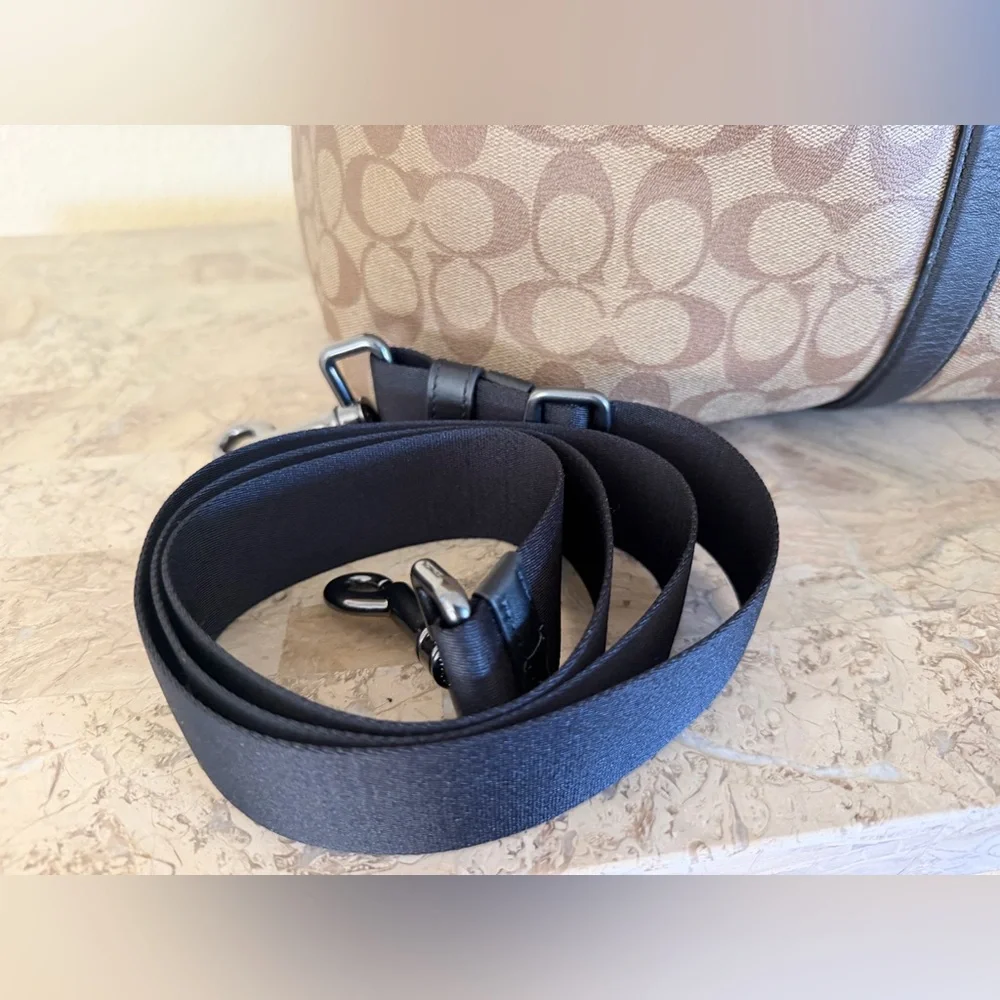 Coach Trekker Bag 52 Brown Signature Canvas Duffel luggage carry on - Picture 6 of 11